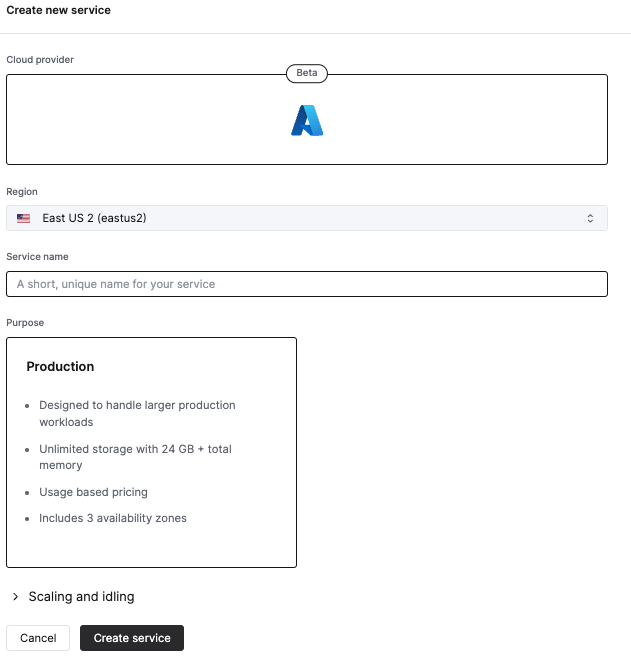 ClickHouse Cloud 가입 정보 양식
